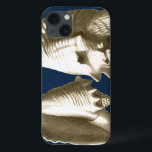 Coque Case-Mate iPhone Sepia Conch Seashells<br><div class="desc">You can hear the ocean from these Conch seashell loud and clear! If you are stressed out,  picture yourself on the warm sandy beach. These Conch seashell are a great piece of art with a navy background to make the image stand out to be sharper.</div>
