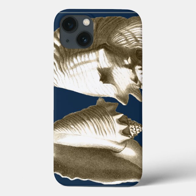 Coques Case-Mate iPhone Sepia Conch Seashells (Verso)