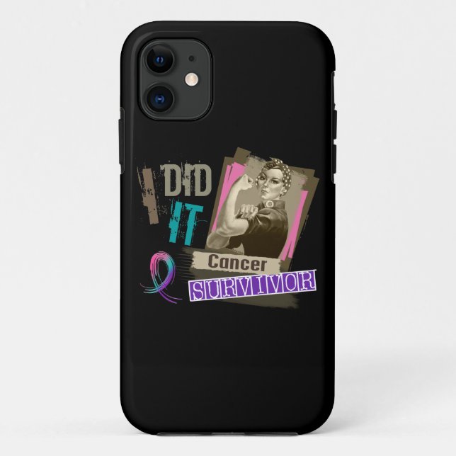 Coques Case-Mate iPhone Sépia de Rosie je l'ai faite cancer de la thyroïde (Dos)