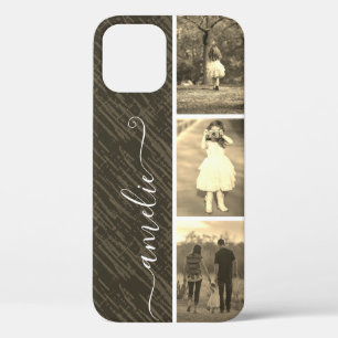 Case-Mate iPhone Case Sepia Filtre Photo Collage Famille Modèle Élégant
