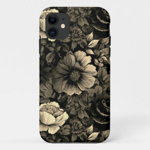 Case-Mate iPhone Case Sépia tonique Vintage Floral Print