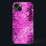 Etui iPhone 13 Séquins rose métallisé Regarder Les Miroirs Disco<br><div class="desc">Séquence métallique brillante populaire look chaud rose tonalités disco style iPhone 4/4S couverture coque. La boule disco des années 70 est miroitante avec le bling et scintille. Recherchez ce design dans plusieurs tons. Rose bleu violet vert et peut être demandé dans votre couleur préférée. C'est un motif d'image et non...</div>