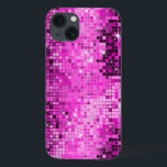 Etui iPhone 13 Séquins rose métallisé Regarder Les Miroirs Disco<br><div class="desc">Séquence métallique brillante populaire look chaud rose tonalités disco style iPhone 4/4S couverture coque. La boule disco des années 70 est miroitante avec le bling et scintille. Recherchez ce design dans plusieurs tons. Rose bleu violet vert et peut être demandé dans votre couleur préférée. C'est un motif d'image et non...</div>