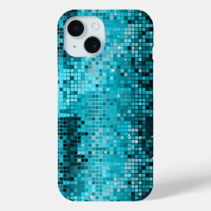 Coque Case-Mate iPhone Séquins Turquois Métallurgiques Regarder Les Miroi