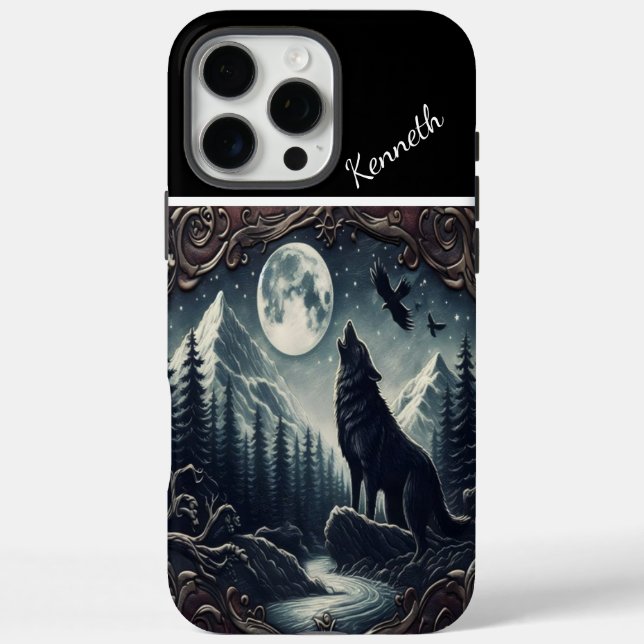 Coques Case-Mate iPhone Serenade au clair de lune de Wolf (Verso)