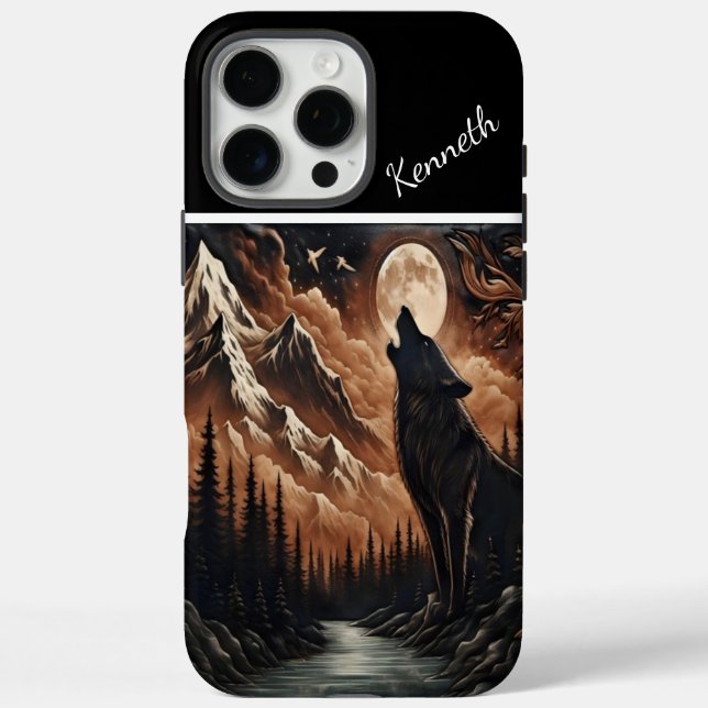 Coques Case-Mate iPhone Serenade au clair de lune de Wolf (Verso)