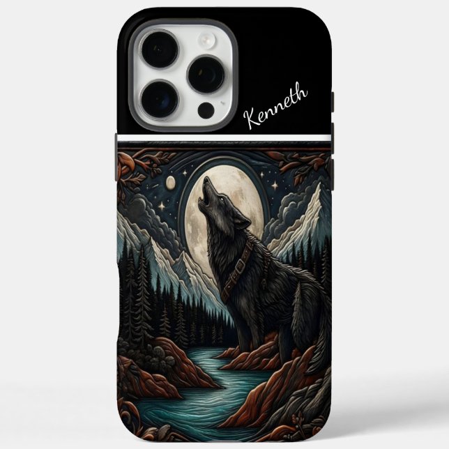 Coques Case-Mate iPhone Serenade au clair de lune de Wolf (Verso)