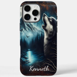 Coque iPhone 16 Pro Max Serenade au clair de lune de Wolf