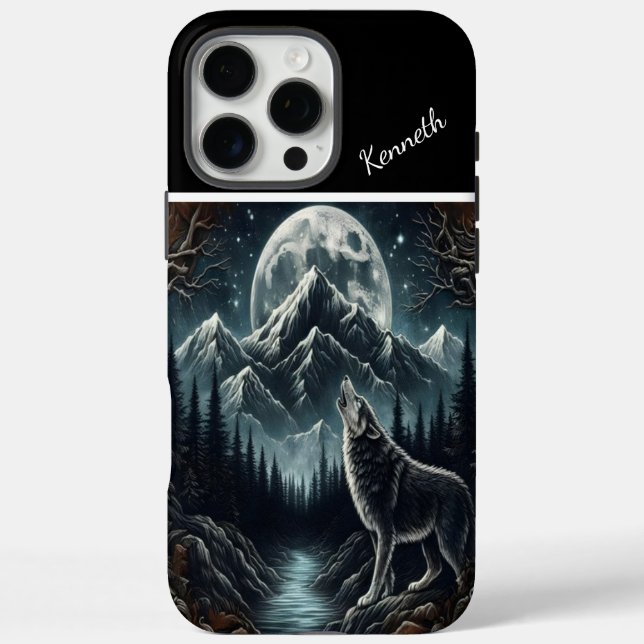 Coques Case-Mate iPhone Serenade au clair de lune de Wolf (Verso)
