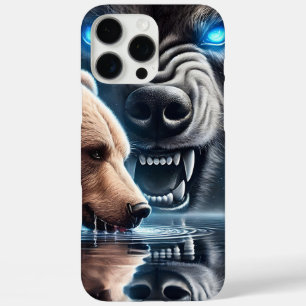 Coque iPhone 16 Pro Max Serene Bear et Dominante Bear Silhouette