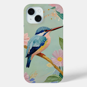 Coque Case-Mate iPhone Serene Kingfisher dans un paradis floral