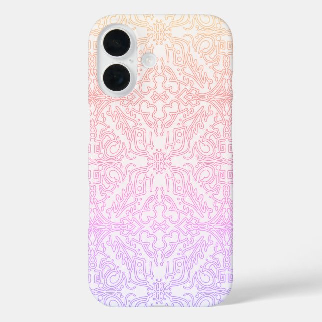 Coques Case-Mate iPhone Serene Lavender & Mint Mandala Geometric Tile  (Verso)