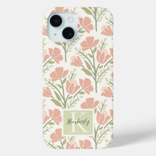 Coque Case-Mate iPhone Serene Neutral Florals Monogramme