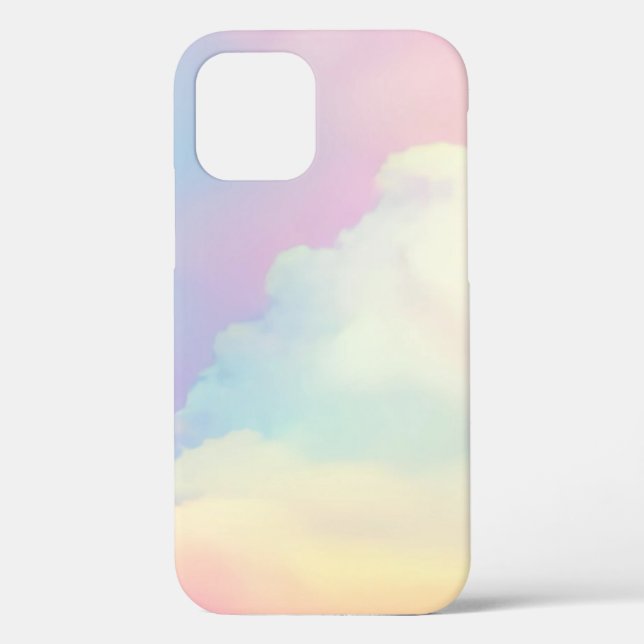 Coques Case-Mate iPhone Serene Pastel Nuages en teintes douces (Verso)