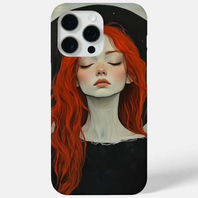 Coques Case-Mate iPhone Serene Witch Mobile Phone Case, Redhead Witch Art (Verso)