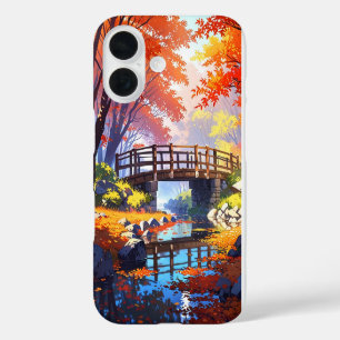 Coque Pour iPhone 16 Sérénité du pont d'automne
