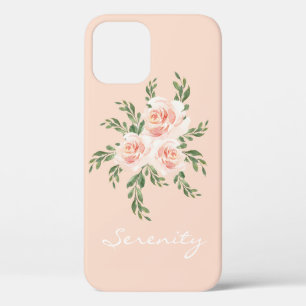Case-Mate iPhone Case Sérénité rose Blush Romantique Aquarelle Typograph