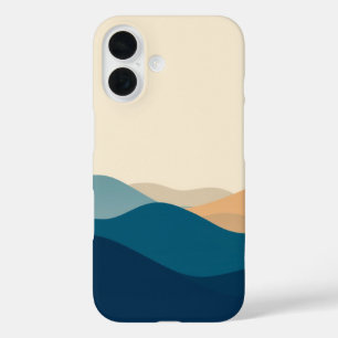 Coque Pour iPhone 16 Sérénité Sereine : Un Paysage Minimaliste