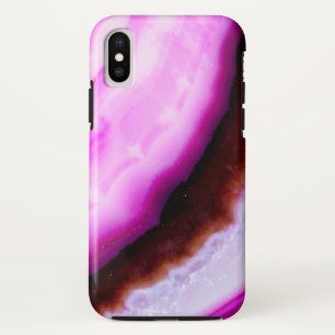 Coques Pour iPhone Série Gemstone - Agate en violet