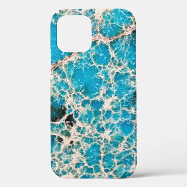 Coques Case-Mate iPhone Série Gemstone - Carte routière Turquoise (Verso)