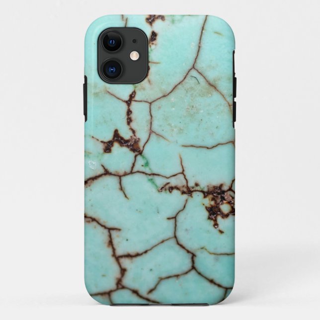 Coques Case-Mate iPhone Série Gemstone - Turquoise Cracked Coque-Mate iPho (Dos)