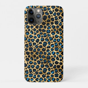 Case-Mate iPhone Case Série Léopard Bleu et Or Design 4