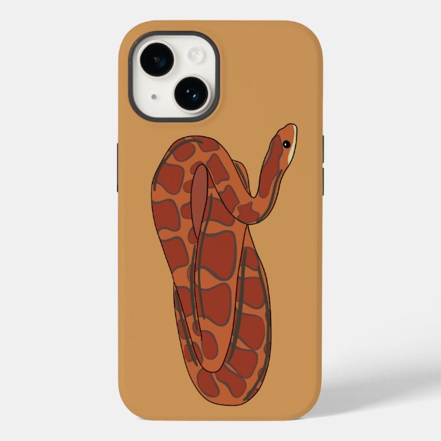 Coques Case-Mate iPhone Serpent De Maïs, Rouge, Orange Illustré (Verso)
