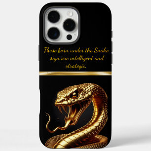 Coque iPhone 16 Pro Max Serpent d'or : symbole de richesse 2025