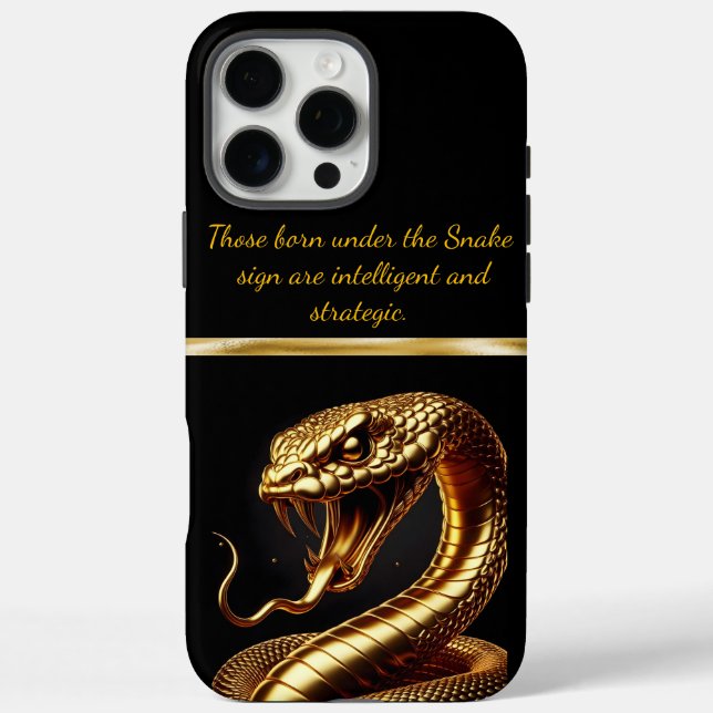 Coques Case-Mate iPhone Serpent d'or : symbole de richesse 2025 (Verso)