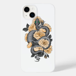 Coque Case-Mate iPhone Serpent et roses jaunes