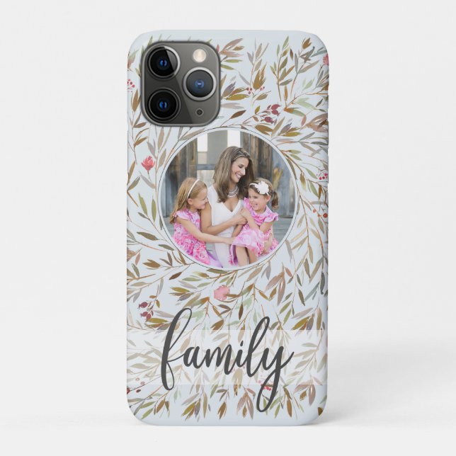 Coques Case-Mate iPhone Serre Florale rose - Famille photo personnalisée (Dos)