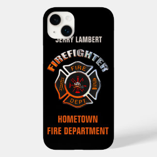 Coque Pour iPhone 14 Plus Service d'incendie Chrome Nom Modèle