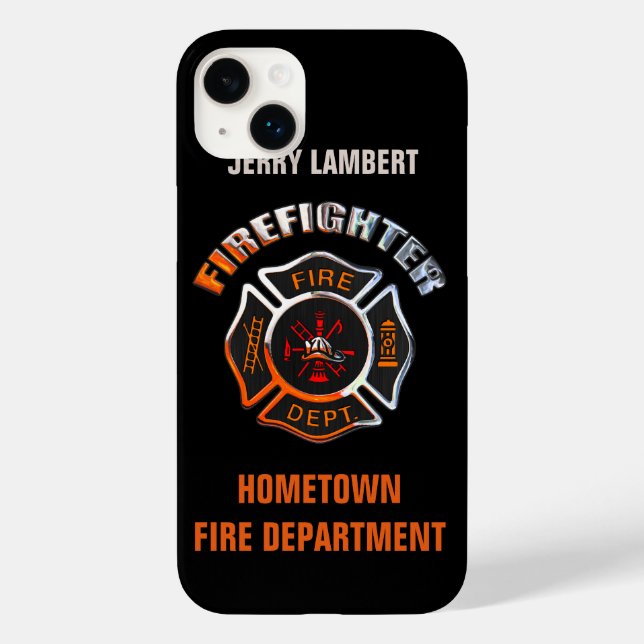 Coques Case-Mate iPhone Service d'incendie Chrome Nom Modèle (Verso)
