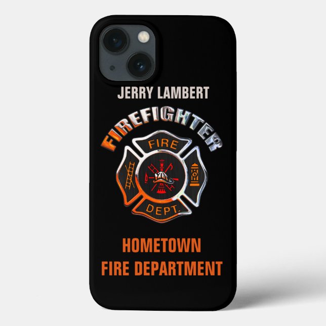 Coques Case-Mate iPhone Service d'incendie Chrome Nom Modèle (Verso)