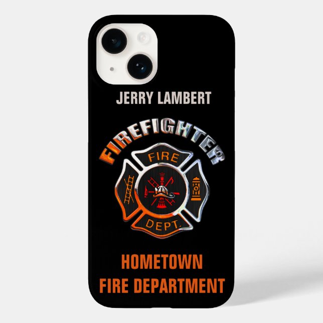 Coques Case-Mate iPhone Service d'incendie Chrome Nom Modèle (Verso)