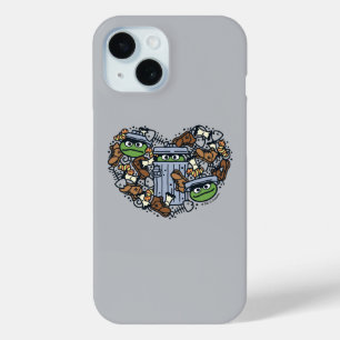 Coque Case-Mate iPhone Sésame Sésame   Oscar the Grouch Doodle Heart