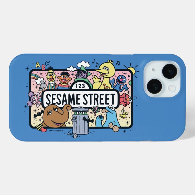 Coques Case-Mate iPhone Sésame Sésame | Sesame Pals signe de Doodle (Verso (horizontal))