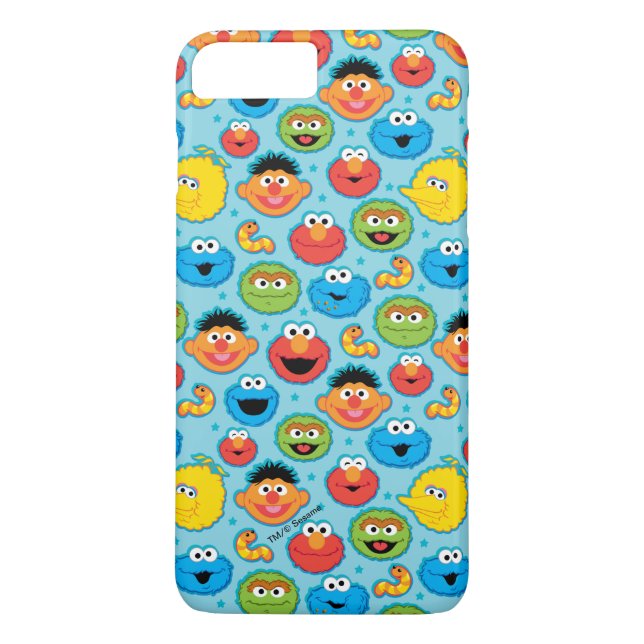 Coques Case-Mate iPhone Sesame Street Façades Motif sur Blue (Dos)