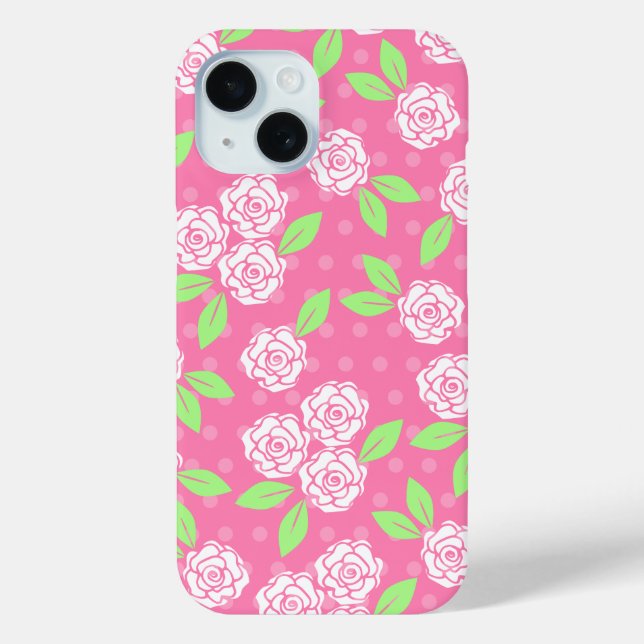 Coques Case-Mate iPhone Shabby Chic Rose Floral (Verso)