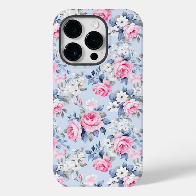 Coques Case-Mate iPhone Shabby Chic rose Roses Motif (Verso)