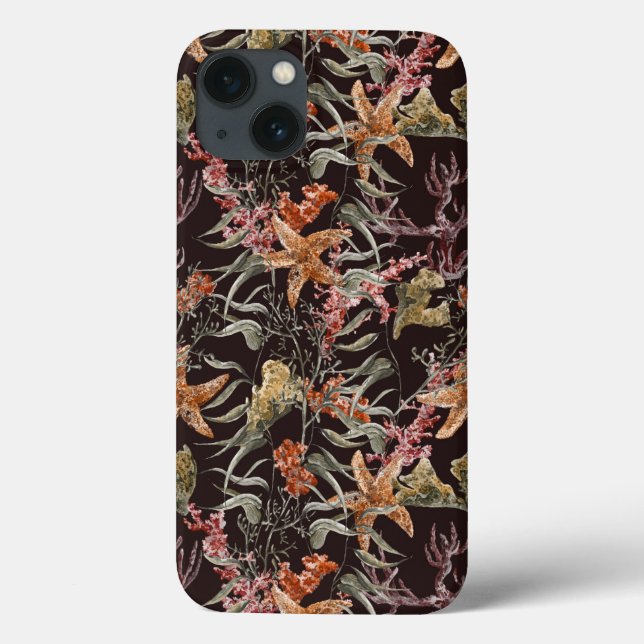 Coques Case-Mate iPhone Shabby Sea Life Pattern (Verso)