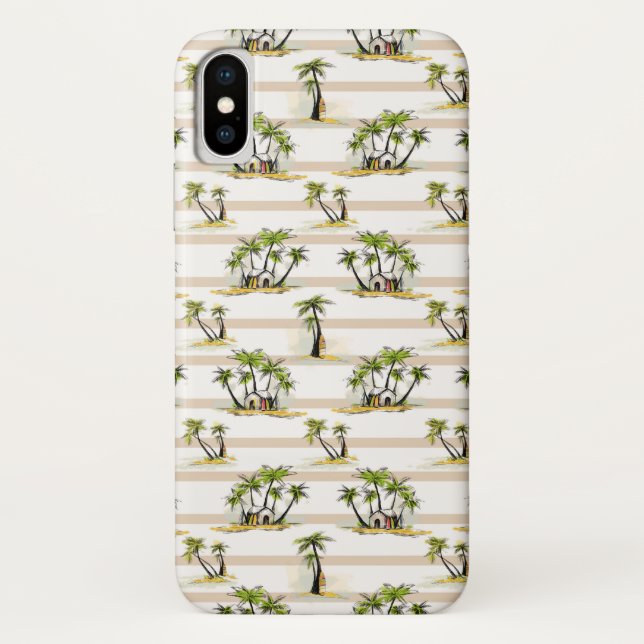 Coques Case-Mate iPhone Shack tropical et paumes (Dos)