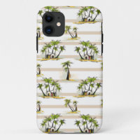 Shack tropical et paumes