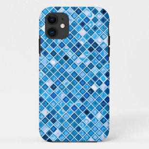Case-Mate iPhone Case Shades of Blue 'Watery' Mosaic Tiles Pattern