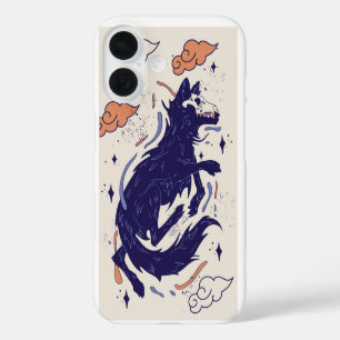 Coque Pour iPhone 16 Shadow Howl - Loup du crâne mystique