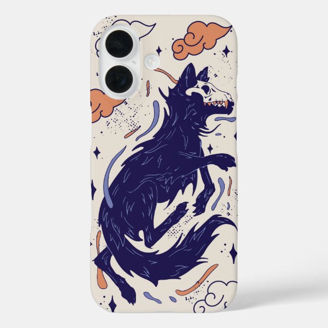 Coques Case-Mate iPhone Shadow Howl - Loup du crâne mystique (Verso)