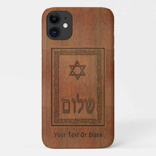 Coques Case-Mate iPhone Shalom en bois sculpté (Dos)