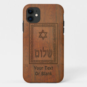 Coques Pour iPhone Shalom en bois sculpté
