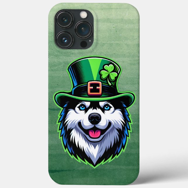 Coques Case-Mate iPhone Shamrock irlandais Sibérie Husky Dog Jour de la Sa (Verso)