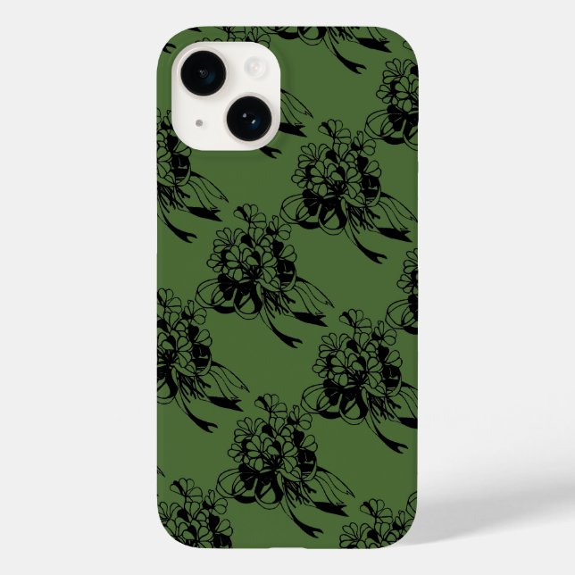 Coques Case-Mate iPhone Shamrock irlandais vert (Verso)